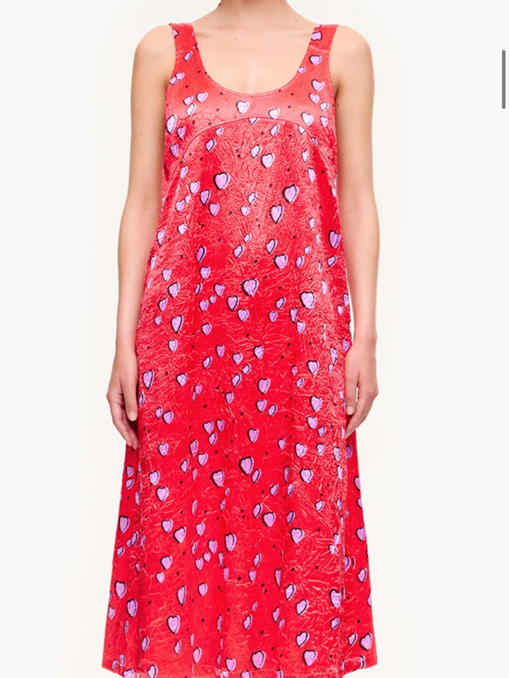 Red Heart-Print Sleep Dress bimba y Lola